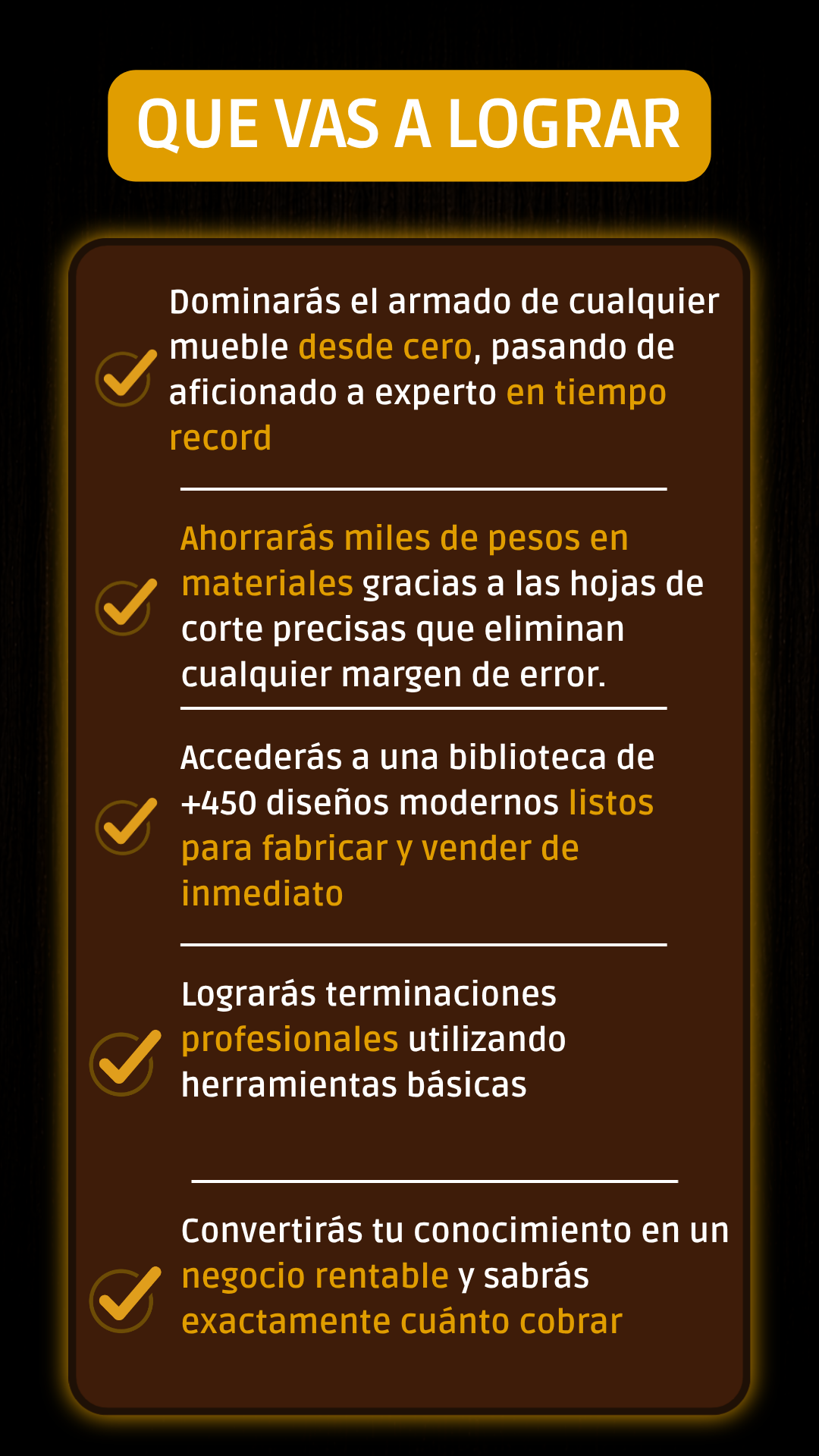 Contenido del Mega Pack de Melamina
